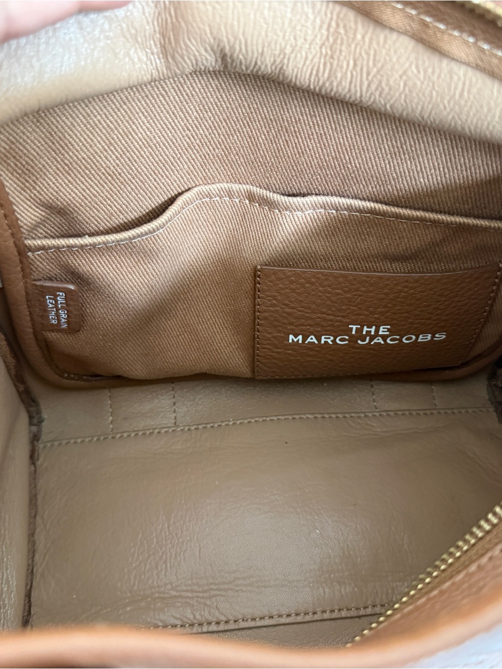 Marc Jacobs Brown Pebbled Leather Small Tote with Detachable Crossbody Strap - Picture 4 of 6